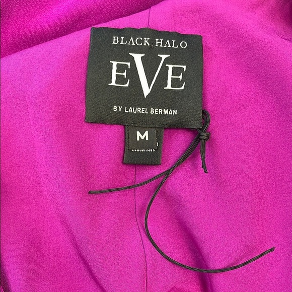 New EVE Black Halo Henna Cocktail Mini Dress Berry Plum Trapeze Sz M - Picture 9 of 13